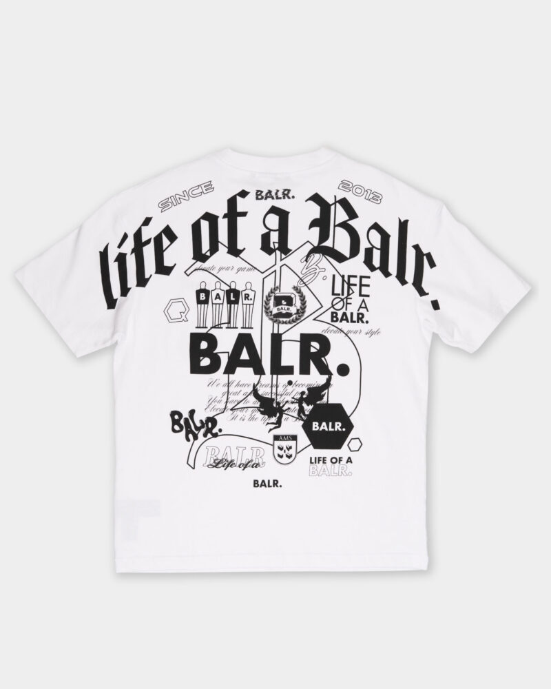 BALR x Hydraulics Scribbles T Shirt B1112.1333 Bright White